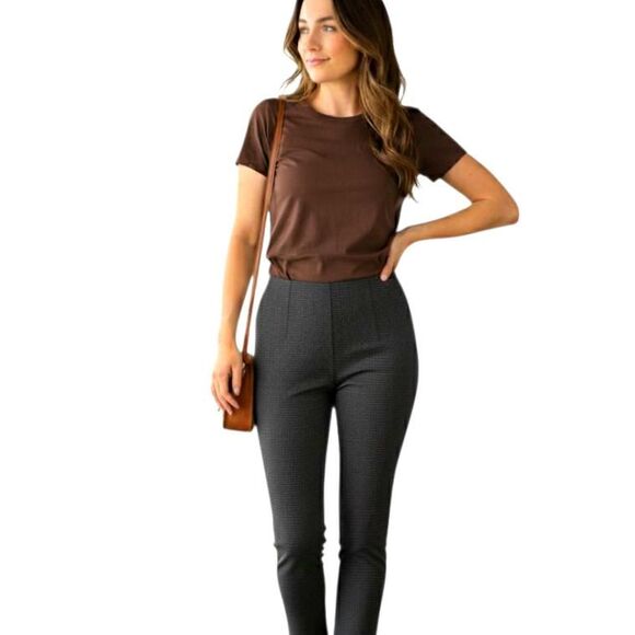 Calvin Klein Pants Women’s Size 8 Gray  Skinny Pull On Dress - Picture 1 of 9